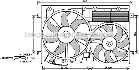 Fan, engine cooling AVA QUALITY COOLING VN7529