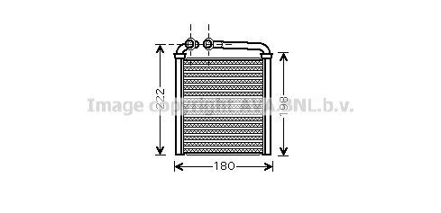 Heat Exchanger, interior heating AVA QUALITY COOLING VNA6256