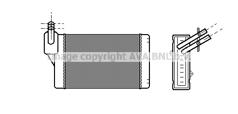 Heat Exchanger, interior heating AVA QUALITY COOLING VNA6060