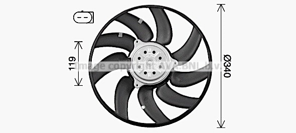 Fan, engine cooling AVA QUALITY COOLING AI7527