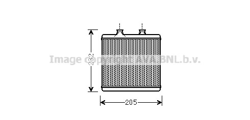 Heat Exchanger, interior heating AVA QUALITY COOLING MS6472