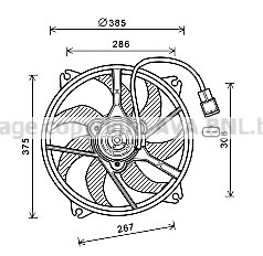 Fan, engine cooling AVA QUALITY COOLING PE7556