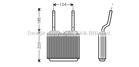 Heat Exchanger, interior heating AVA QUALITY COOLING OL6132