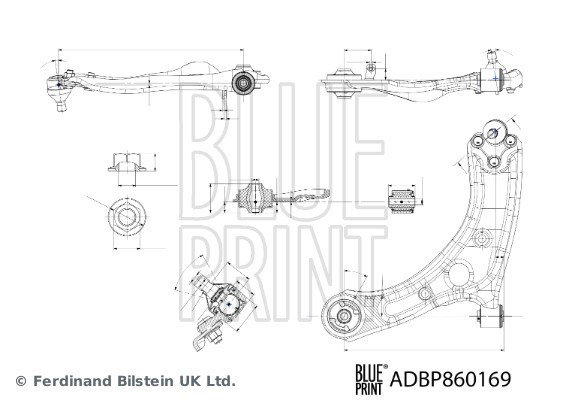 Control/Trailing Arm, wheel suspension BLUE PRINT ADBP860169