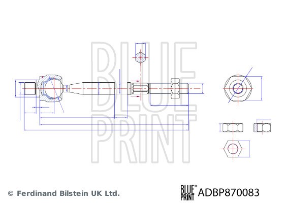 Inner Tie Rod BLUE PRINT ADBP870083