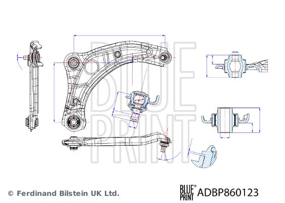 Control/Trailing Arm, wheel suspension BLUE PRINT ADBP860123 2