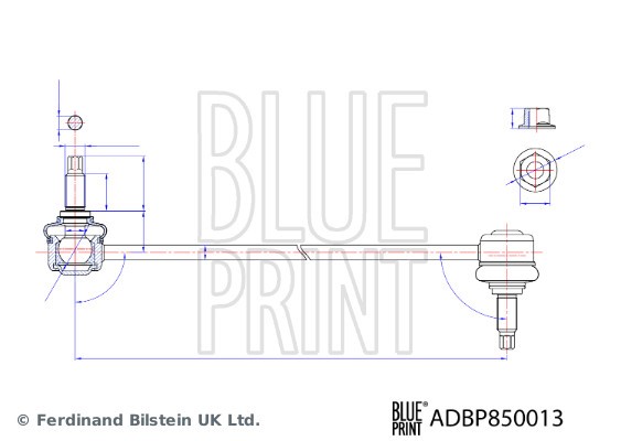 Link/Coupling Rod, stabiliser bar BLUE PRINT ADBP850013