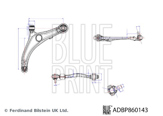 Control/Trailing Arm, wheel suspension BLUE PRINT ADBP860143 2