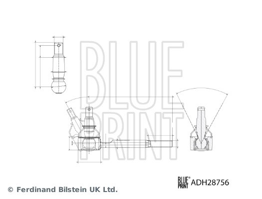 Tie Rod End BLUE PRINT ADH28756 2