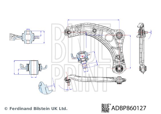 Control/Trailing Arm, wheel suspension BLUE PRINT ADBP860127 2