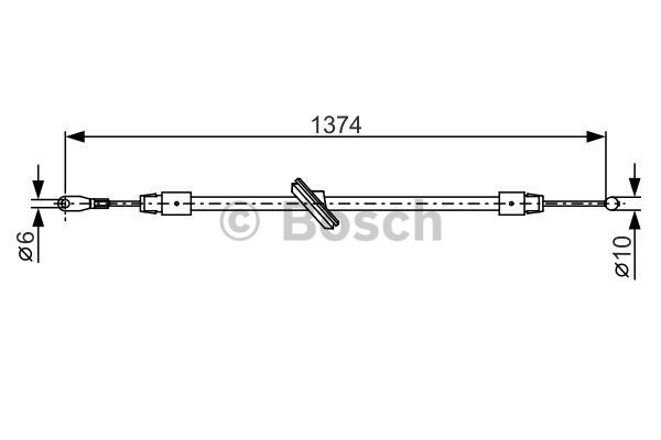 Cable Pull, parking brake BOSCH 1987482312