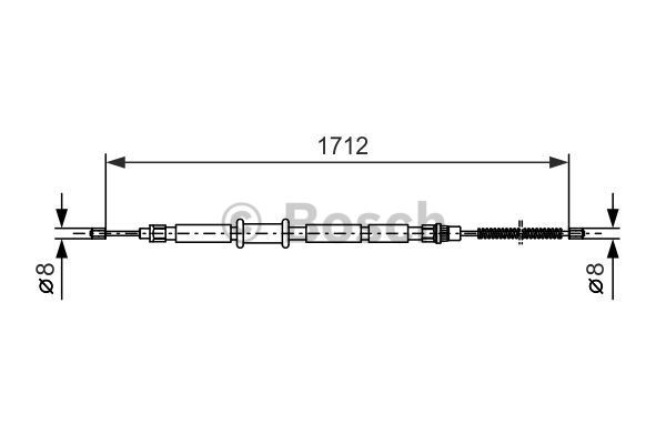 Cable Pull, parking brake BOSCH 1987477618 5