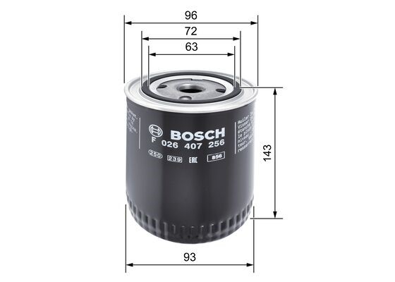 Oil Filter BOSCH F026407256 5