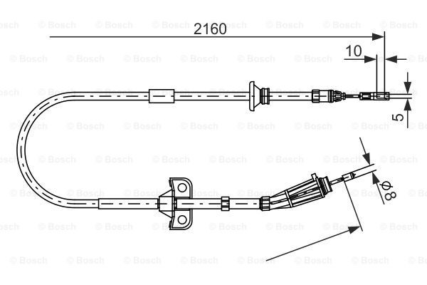 Cable Pull, parking brake BOSCH 1987482284
