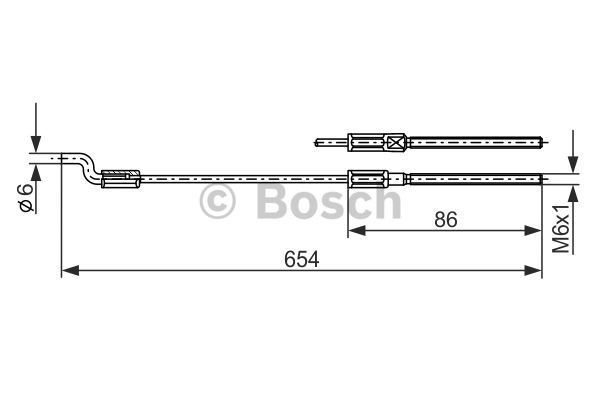 Cable Pull, parking brake BOSCH 1987477833 5