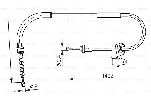 Cable Pull, parking brake BOSCH 1987482226