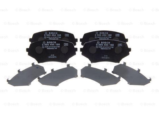 Brake Pad Set, disc brake BOSCH 0986494188