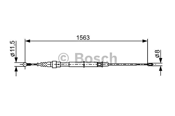 Cable Pull, parking brake BOSCH 1987477891