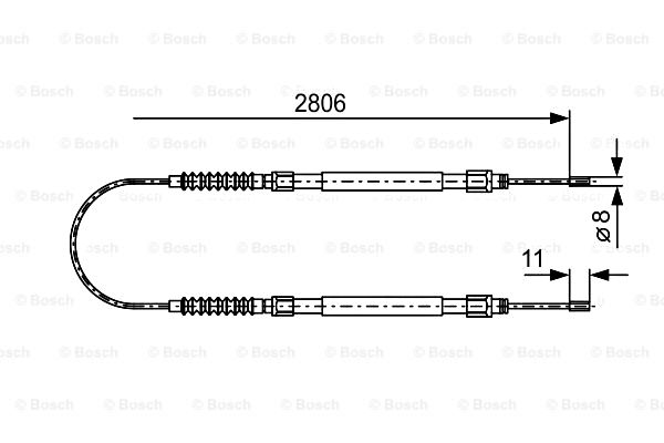 Cable Pull, parking brake BOSCH 1987477262
