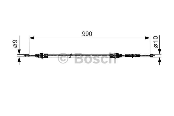 Cable Pull, parking brake BOSCH 1987477751