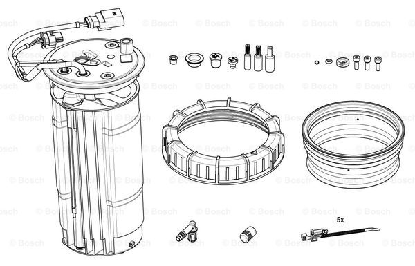 Heating, tank unit (urea injection) BOSCH F01C600245 2