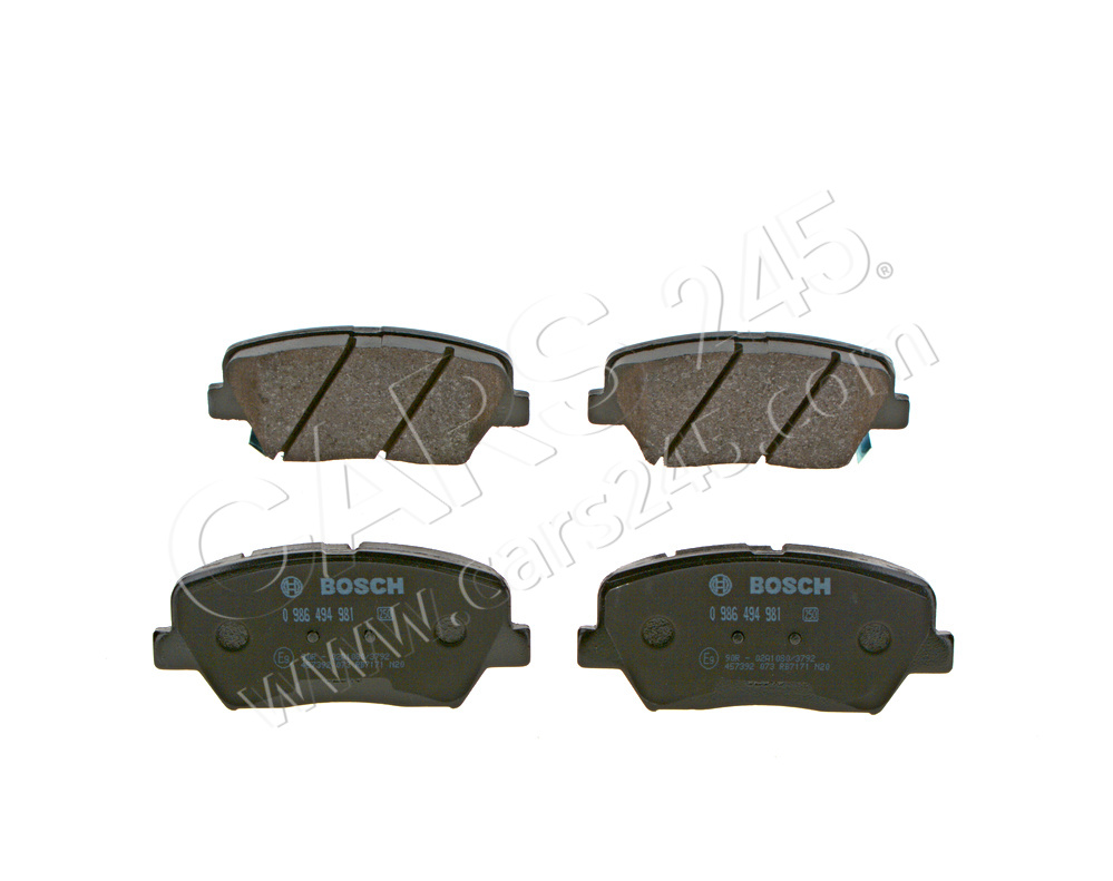 Brake Pad Set, disc brake BOSCH 0986494981 4