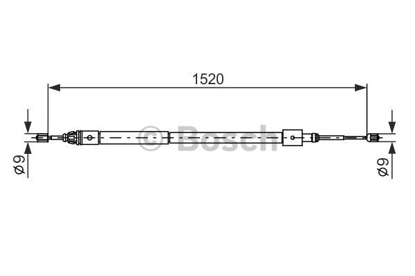 Cable Pull, parking brake BOSCH 1987477585 5