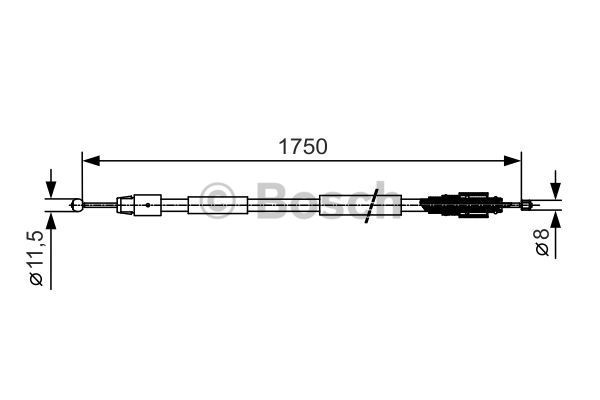 Cable Pull, parking brake BOSCH 1987482018