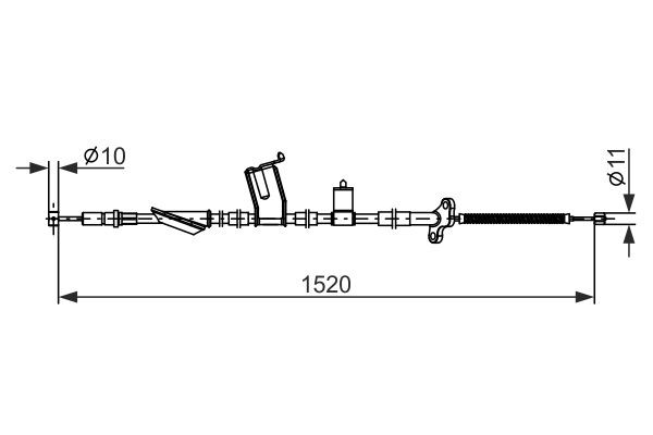 Cable Pull, parking brake BOSCH 1987482916 5