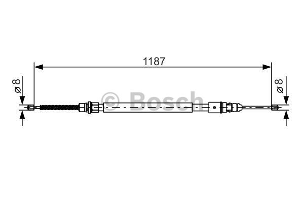 Cable Pull, parking brake BOSCH 1987477472 5