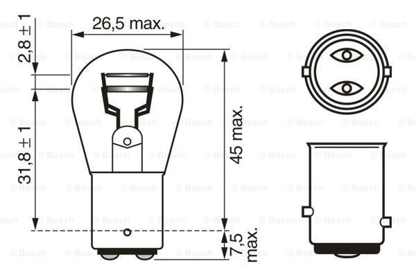 Bulb, licence plate light BOSCH 1987302202 6