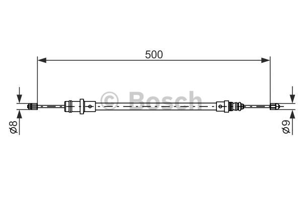 Cable Pull, parking brake BOSCH 1987477565 5