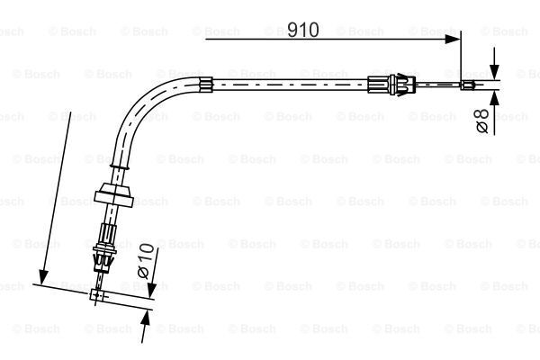 Cable Pull, parking brake BOSCH 1987477190