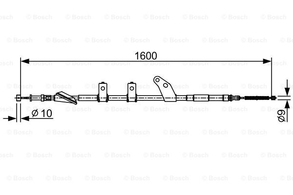 Cable Pull, parking brake BOSCH 1987482574 2