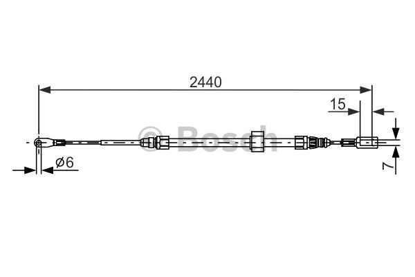 Cable Pull, parking brake BOSCH 1987477880 5