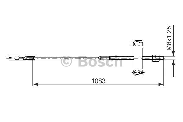 Cable Pull, parking brake BOSCH 1987482194