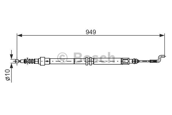 Cable Pull, parking brake BOSCH 1987477706 5