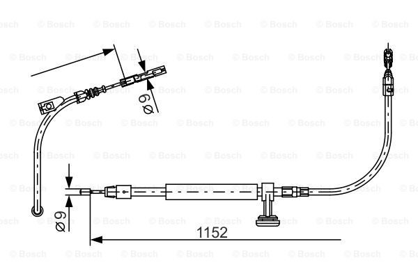Cable Pull, parking brake BOSCH 1987482332