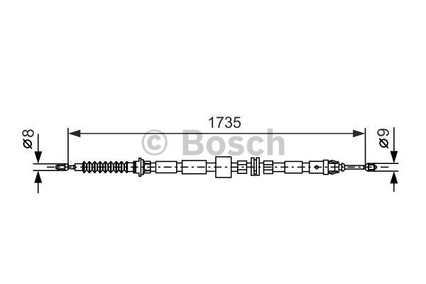 Cable Pull, parking brake BOSCH 1987477734 5