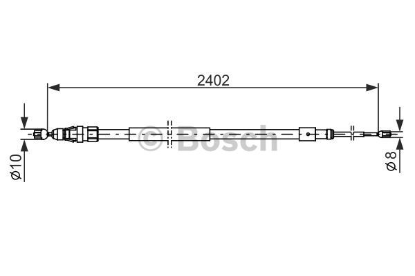 Cable Pull, parking brake BOSCH 1987482276