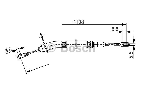 Cable Pull, parking brake BOSCH 1987477213 5