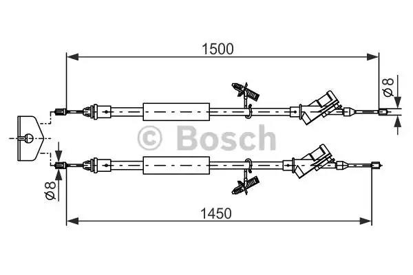 Cable Pull, parking brake BOSCH 1987477222