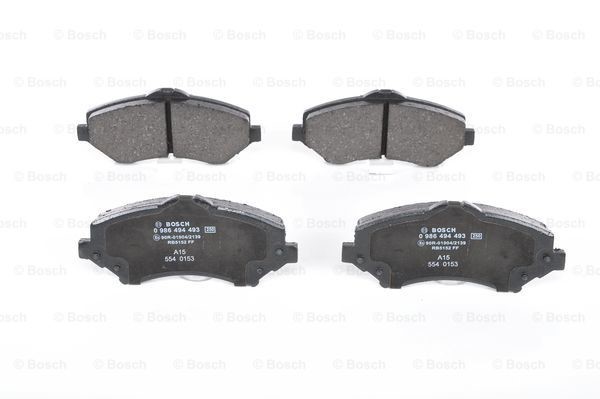 Brake Pad Set, disc brake BOSCH 0986494493 3