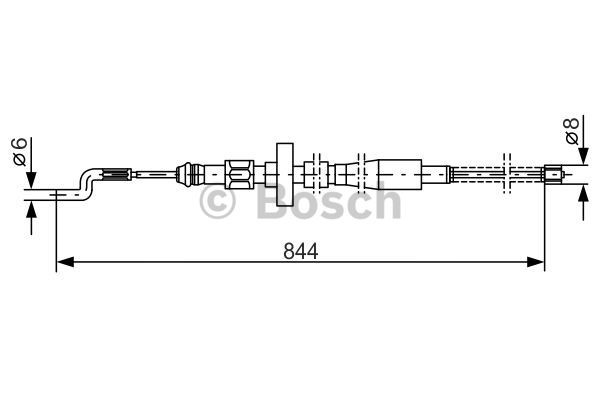 Cable Pull, parking brake BOSCH 1987477171 5