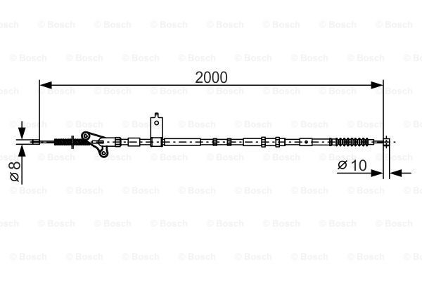 Cable Pull, parking brake BOSCH 1987482787
