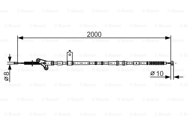 Cable Pull, parking brake BOSCH 1987482787 2
