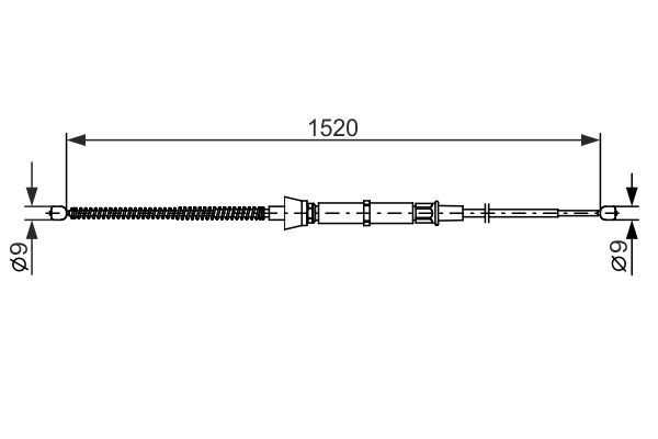 Cable Pull, parking brake BOSCH 1987482670 5