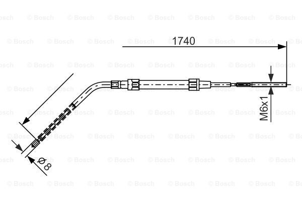 Cable Pull, parking brake BOSCH 1987477689