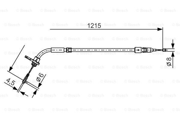 Cable Pull, parking brake BOSCH 1987477225 5