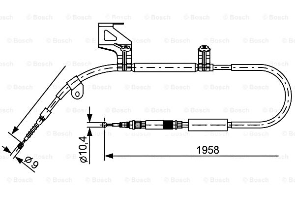 Cable Pull, parking brake BOSCH 1987477603